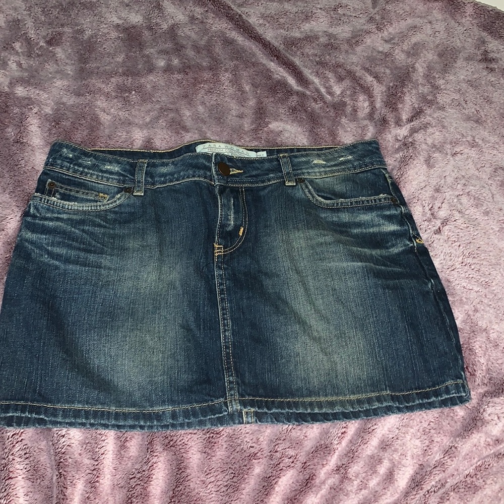Zara denim skirt size 8